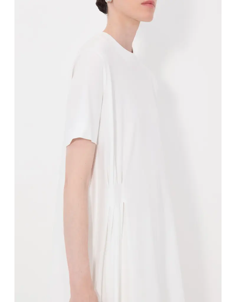 LOULOU DE SAISON IGARI ASYMMETRIC PLEATED DRESS