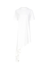 LOULOU DE SAISON IGARI ASYMMETRIC PLEATED DRESS