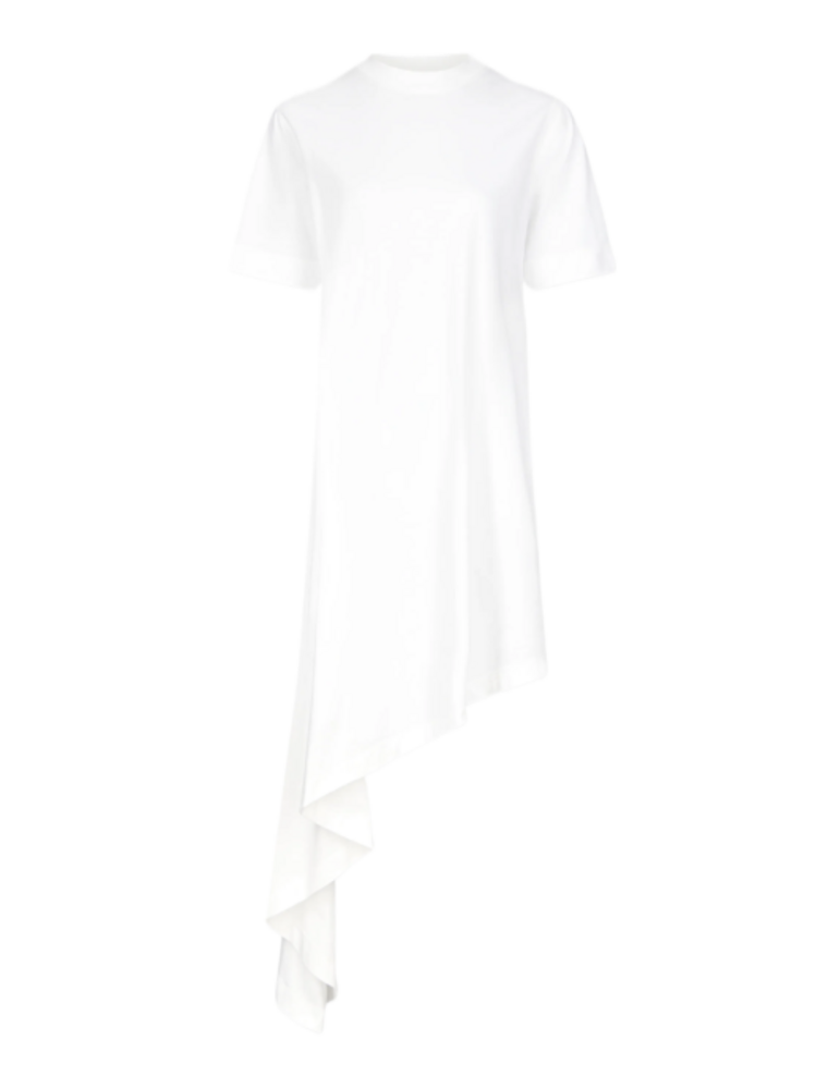 LOULOU DE SAISON IGARI ASYMMETRIC PLEATED DRESS
