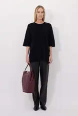 LOULOU DE SAISON RAVEN SHORT SLEEVE SWEATER