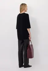 LOULOU DE SAISON RAVEN SHORT SLEEVE SWEATER