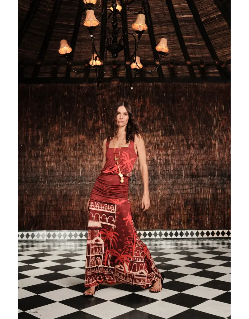 JOHANNA ORTIZ PLANT OF JOY ANKLE DRESS