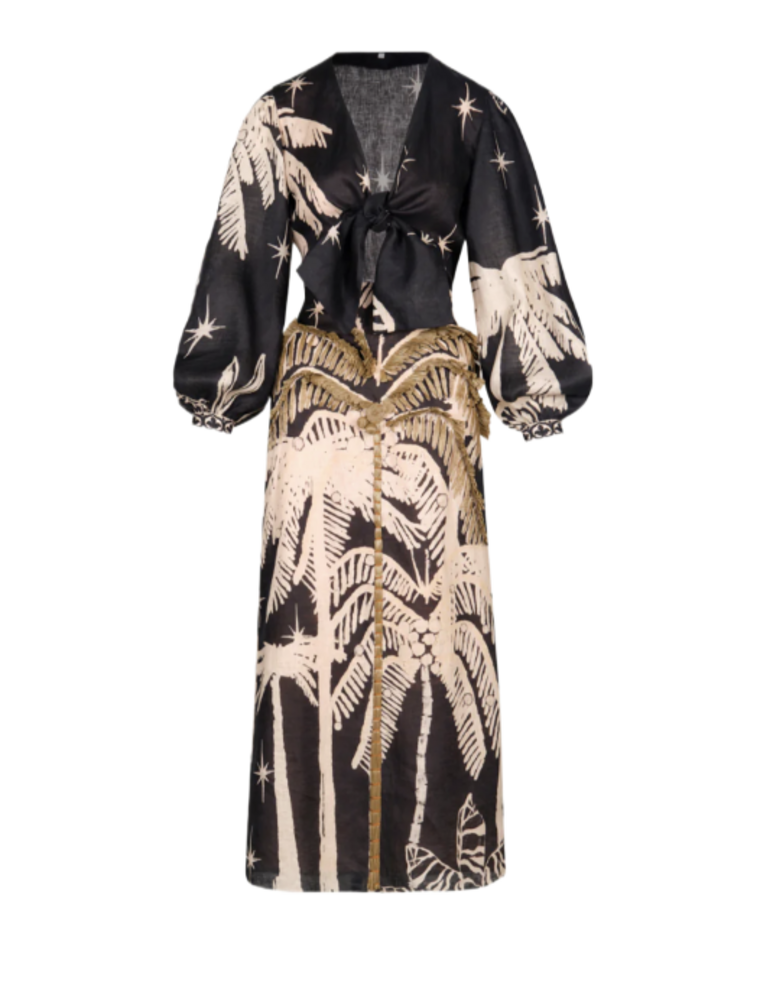 JOHANNA ORTIZ PRADERA GEOMÉTRICA ANKLE DRESS