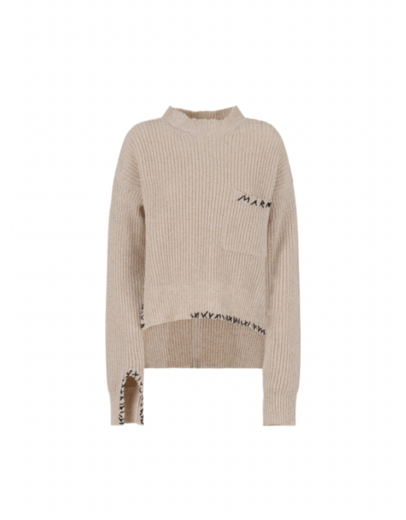 Marni Cropped Mock Neck Sweater