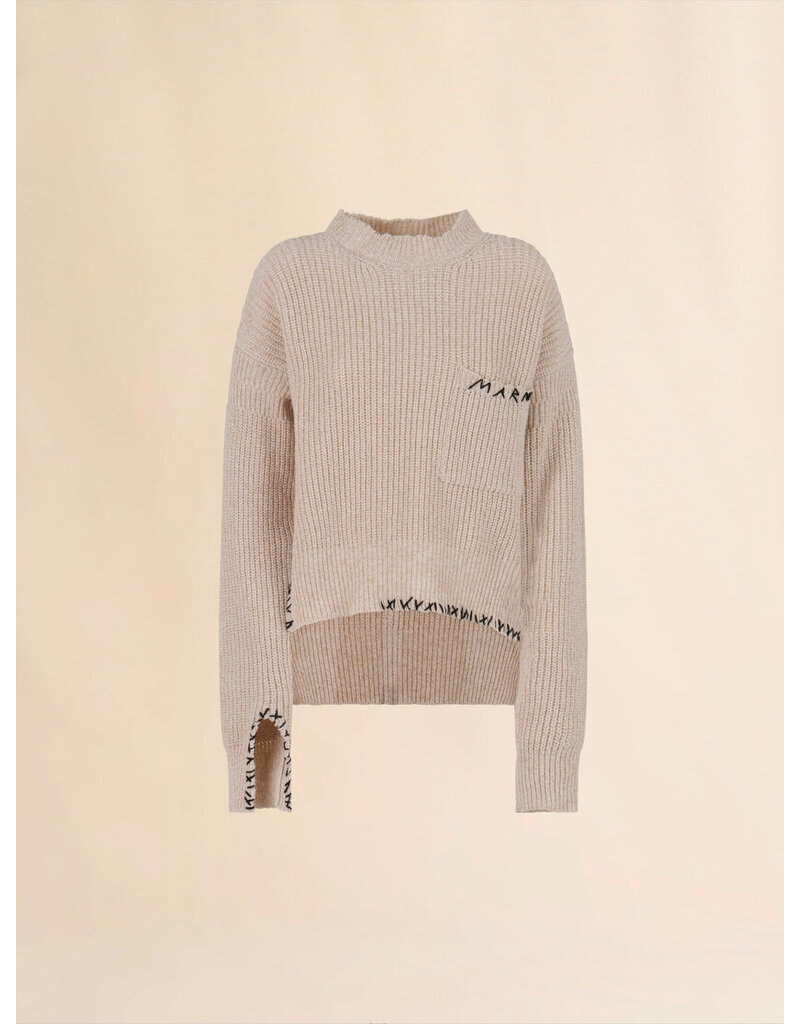 Marni Cropped Mock Neck Sweater