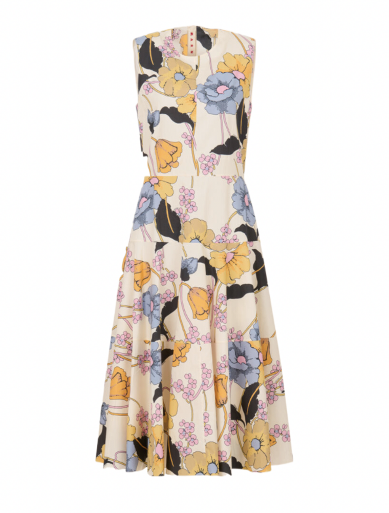 Marni SLVLS MELODIA PRINT POPLIN DRESS