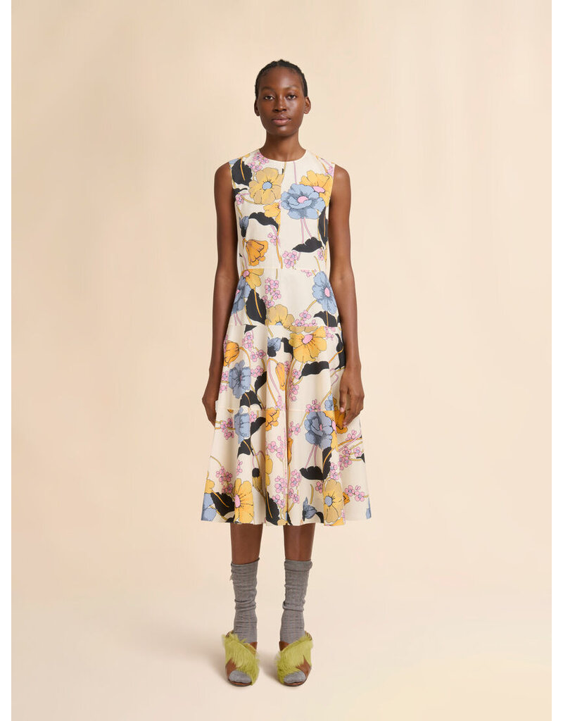 Marni SLVLS MELODIA PRINT POPLIN DRESS