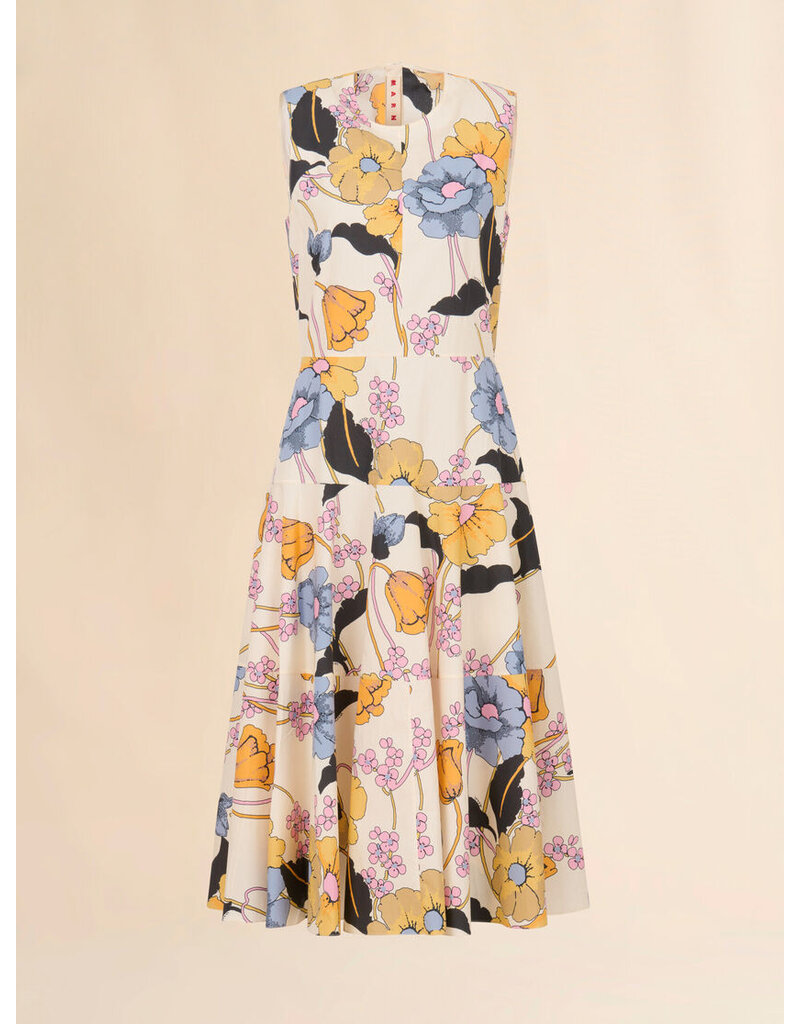 Marni SLVLS MELODIA PRINT POPLIN DRESS