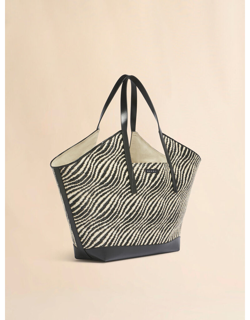 Marni ZEBRA RAFFIA TOTE