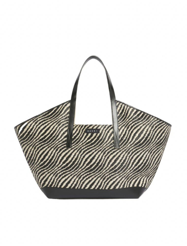 Marni ZEBRA RAFFIA TOTE