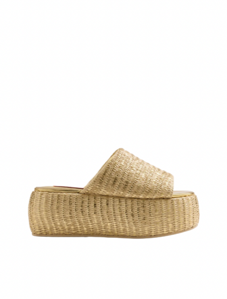 Simon Miller METALLIC RAFFIA CLOUDY PLATFORM