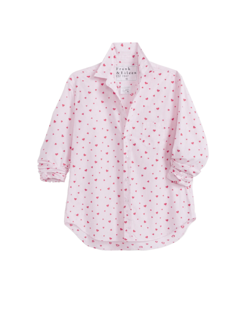 Frank & Eileen SILVIO PINK STRIPE HEARTS