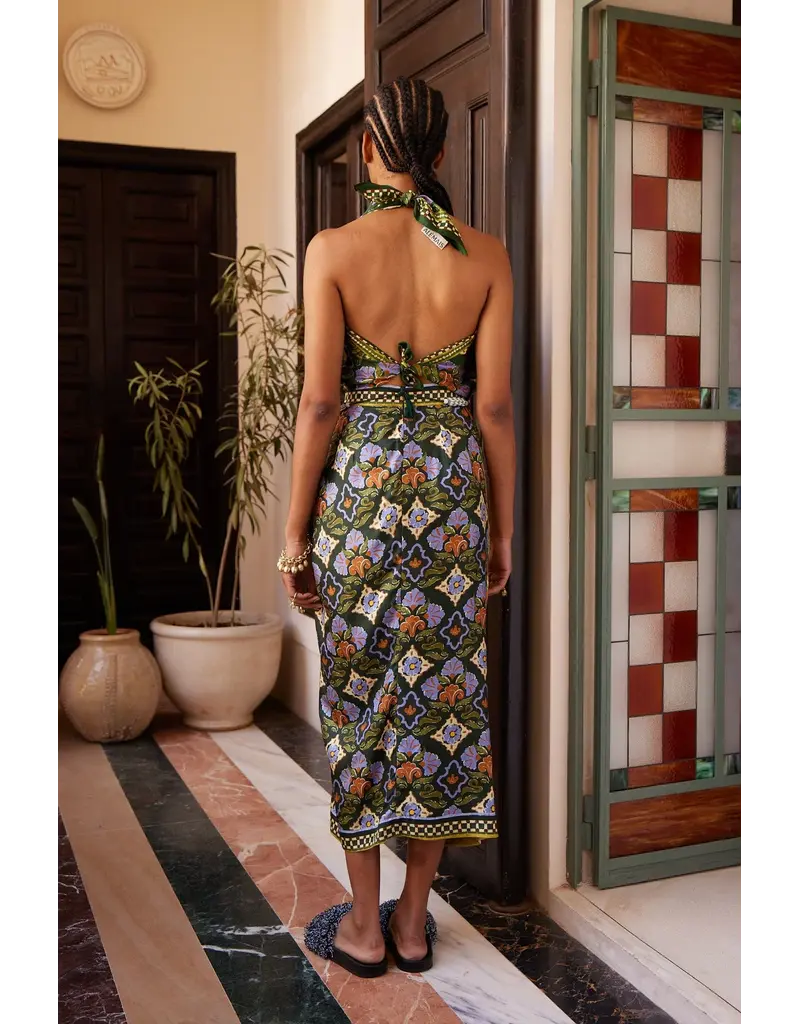 Alemais CECE SPLICED SILK SKIRT