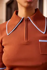 Alemais NOURA KNIT POLO RUST