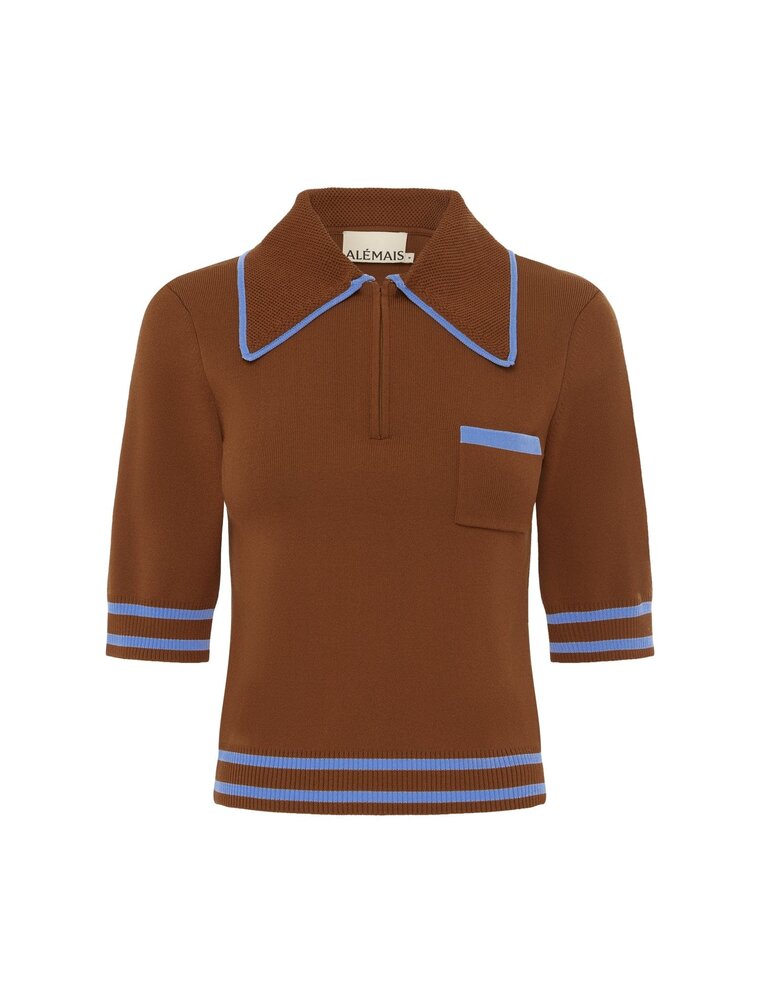Alemais NOURA KNIT POLO RUST