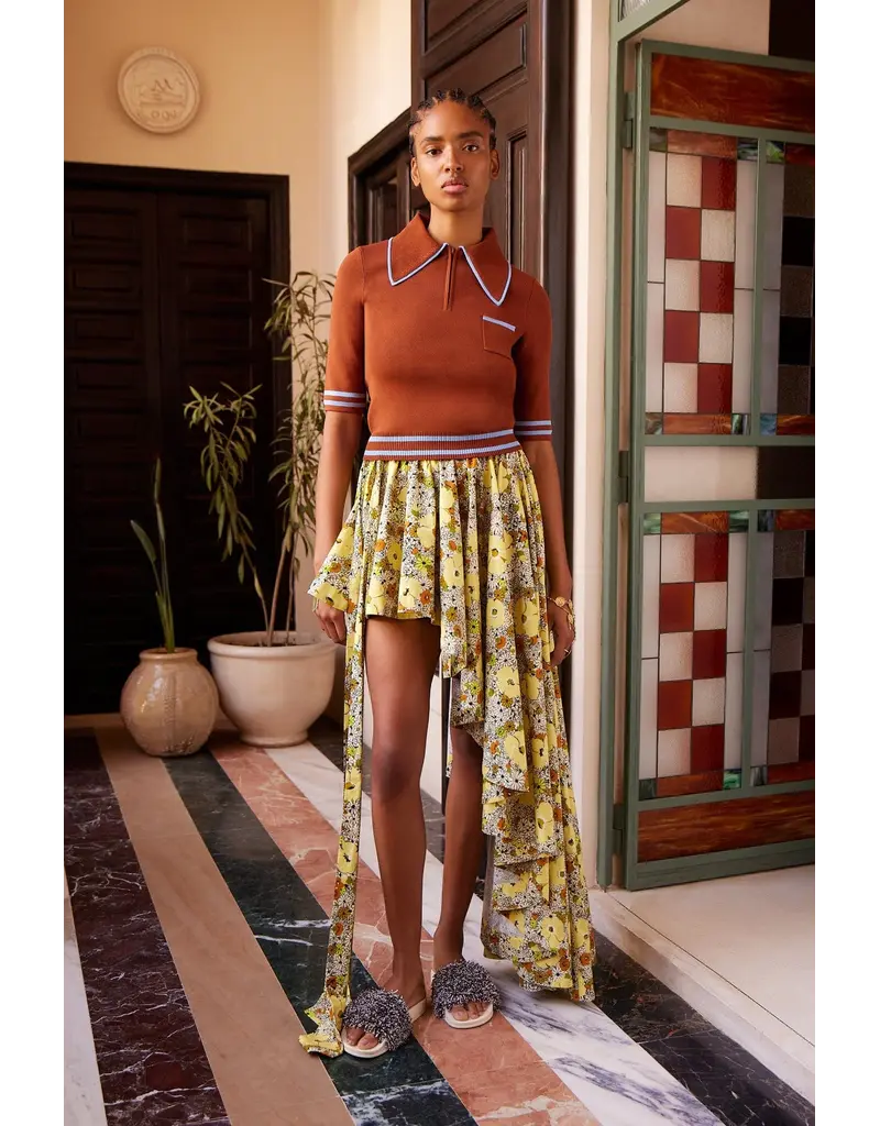 Alemais NOURA KNIT POLO RUST