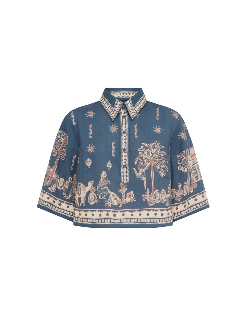 Alemais ACACIA CROPPED SHIRT