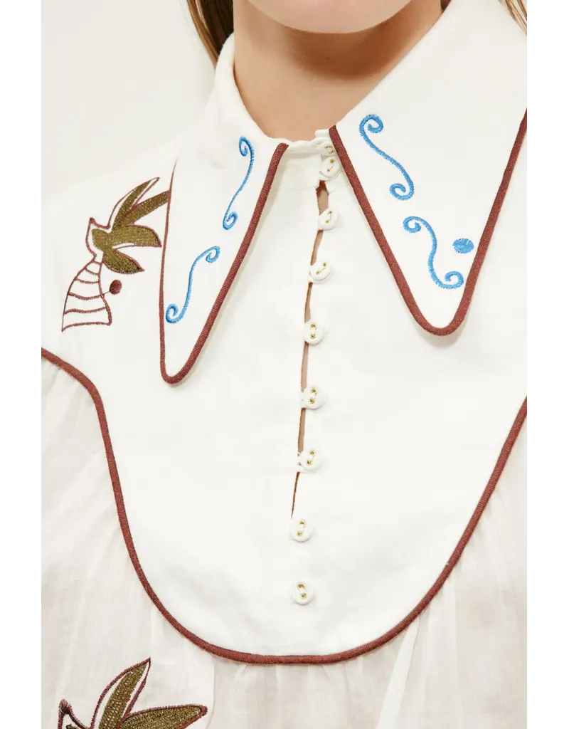 Alemais MINA EMBROIDERED BLOUSE