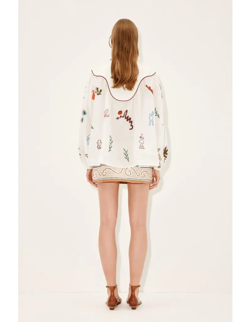 Alemais MINA EMBROIDERED BLOUSE