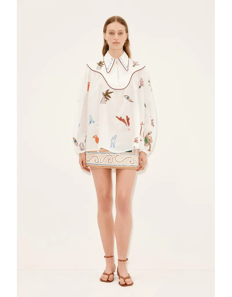 Alemais MINA EMBROIDERED BLOUSE