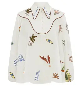 Alemais MINA EMBROIDERED BLOUSE