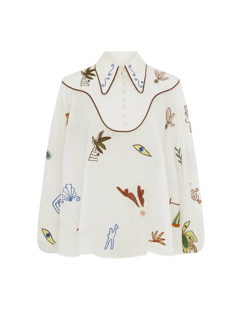 Alemais MINA EMBROIDERED BLOUSE