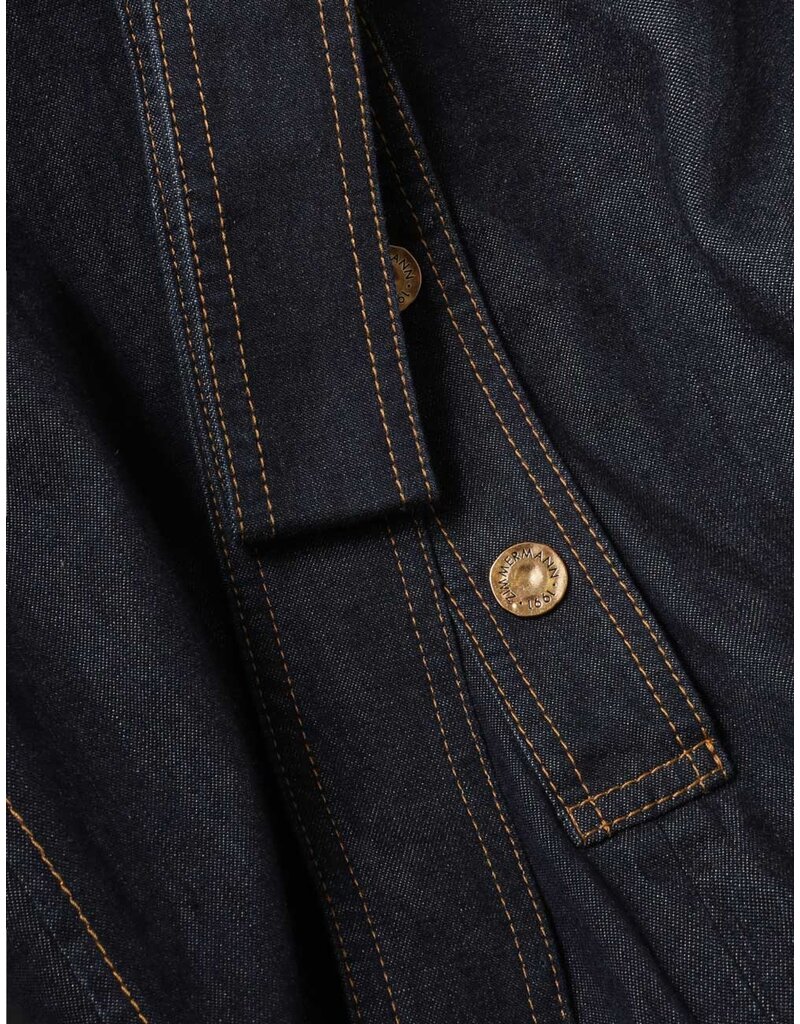 Zimmermann Denim Gathered Mini Dress