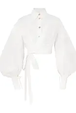 Zimmermann Rebellion Poplin Wrap Blouse