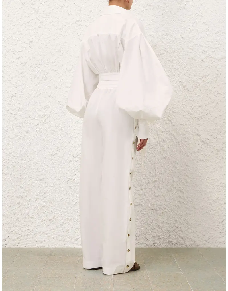 Zimmermann Rebellion Poplin Wrap Blouse