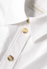 Zimmermann Rebellion Poplin Wrap Blouse