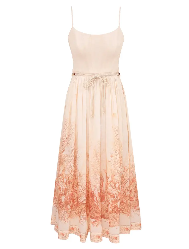 Zimmermann Wanderlust Corset Midi Dress