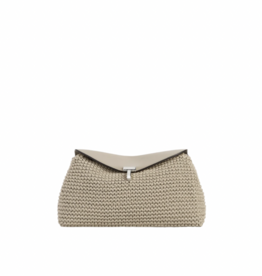 TOTEME T-Lock Woven Leather Clutch