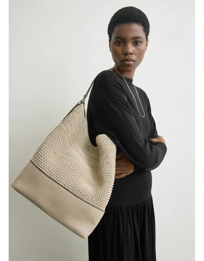 TOTEME Belted Woven Leather Tote