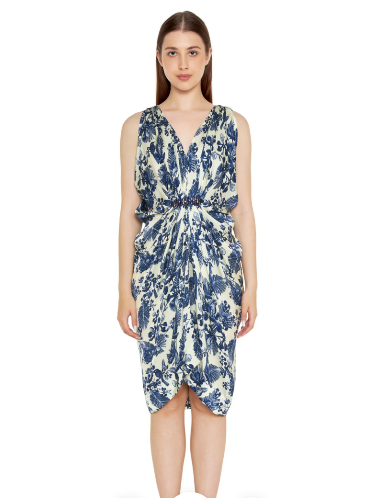 VERANDAH HAND DRAPED MINI DRESS