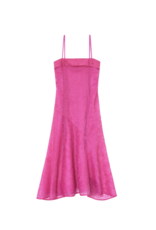 Ganni Shibori Organza Long Asymmetric Dress