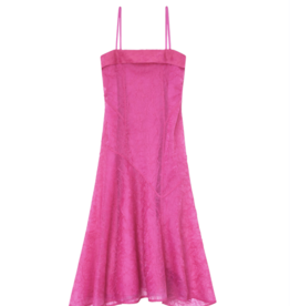 Ganni Shibori Organza Long Asymmetric Dress