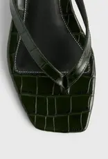 TOTEME CROCO-EMBOSSED HEELED FLIP FLOPS