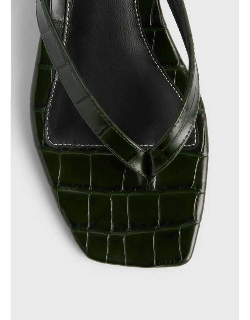 TOTEME CROCO-EMBOSSED HEELED FLIP FLOPS