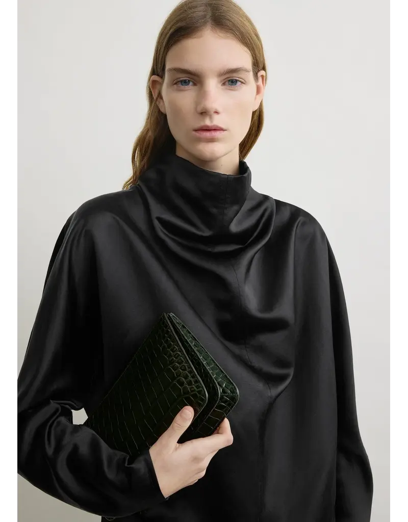 TOTEME THREEFOLD CROCO EMBOSSED CLUTCH