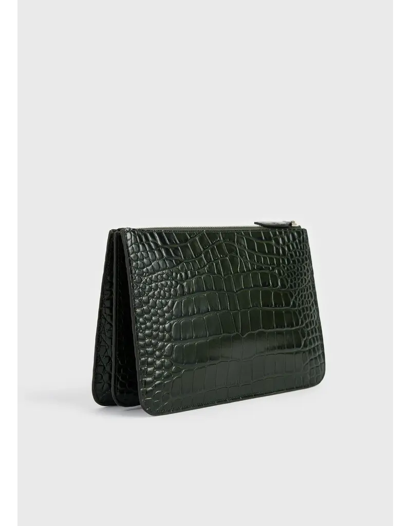 TOTEME THREEFOLD CROCO EMBOSSED CLUTCH