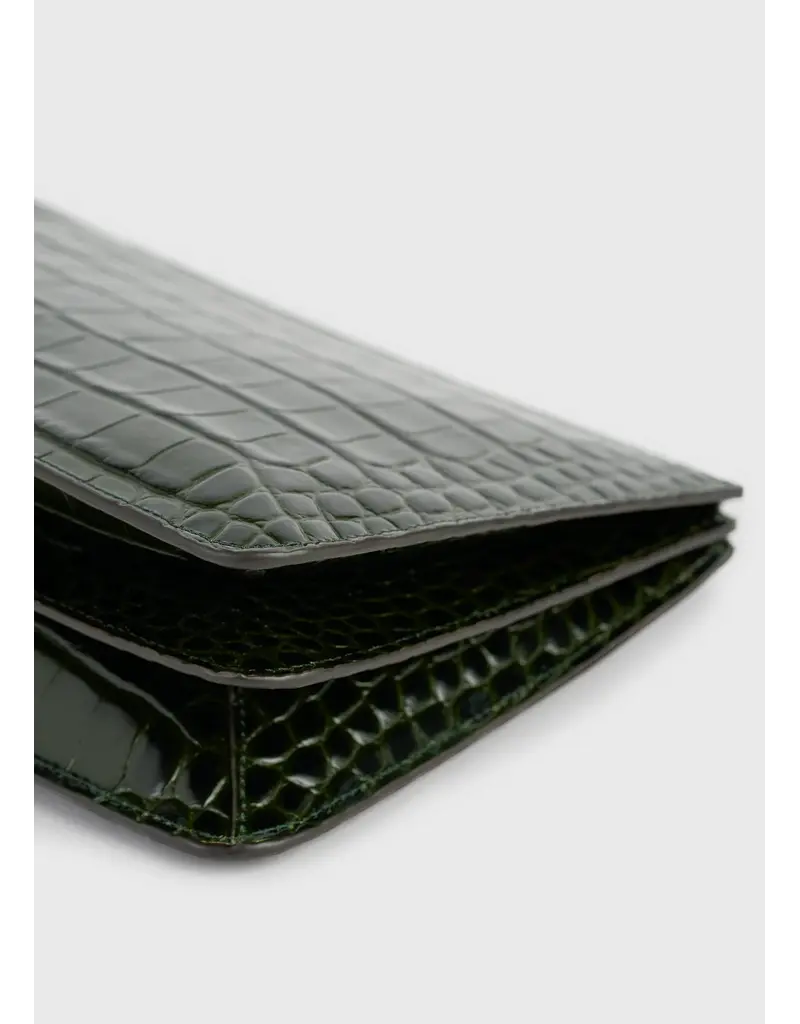 TOTEME THREEFOLD CROCO EMBOSSED CLUTCH