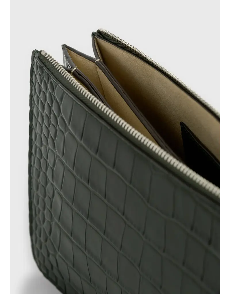 TOTEME THREEFOLD CROCO EMBOSSED CLUTCH