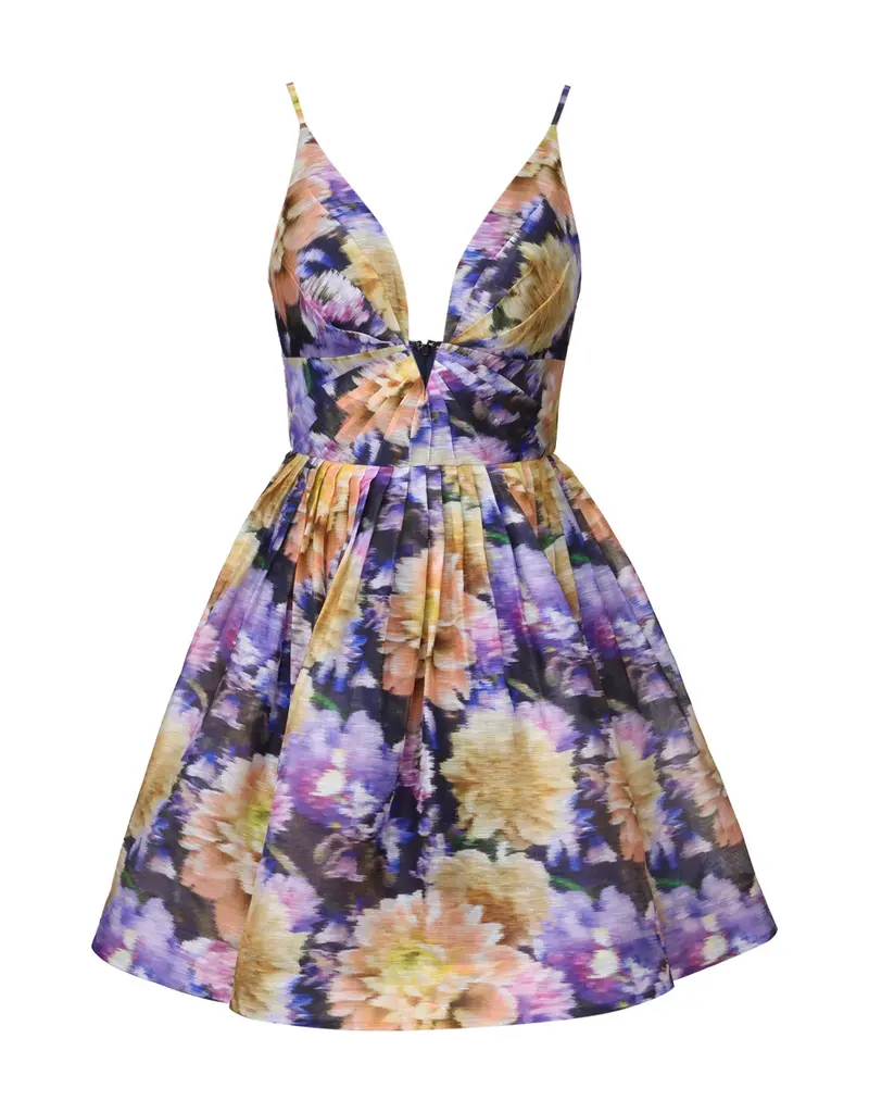 Zimmermann Luna V Neck Mini Dress