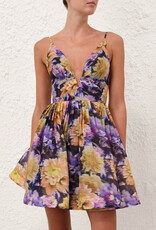 Zimmermann Luna V Neck Mini Dress