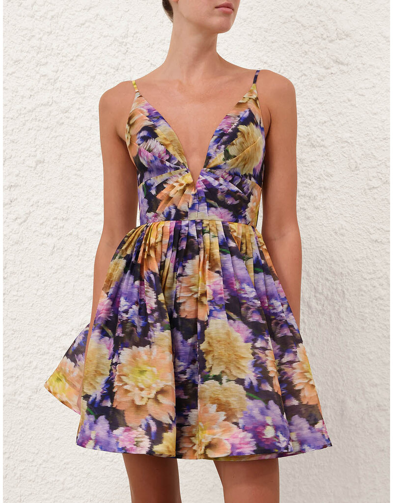 Zimmermann Luna V Neck Mini Dress