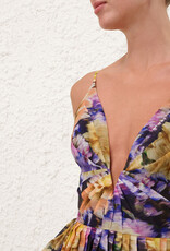 Zimmermann Luna V Neck Mini Dress