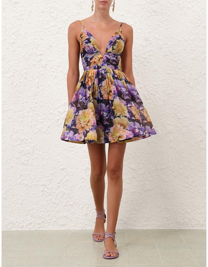 Zimmermann Luna V Neck Mini Dress