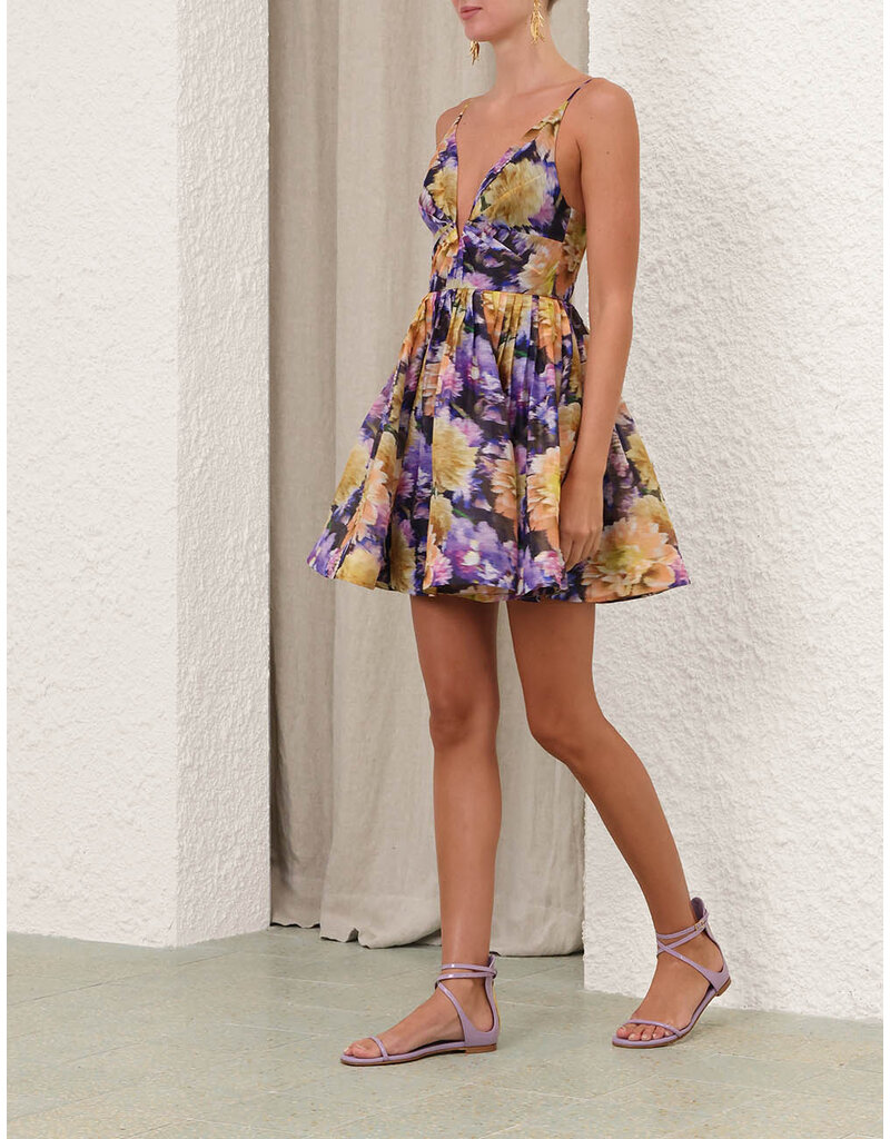 Zimmermann Luna V Neck Mini Dress