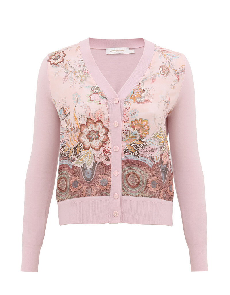 Zimmermann Luna Printed Silk Cardigan