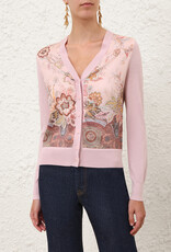 Zimmermann Luna Printed Silk Cardigan